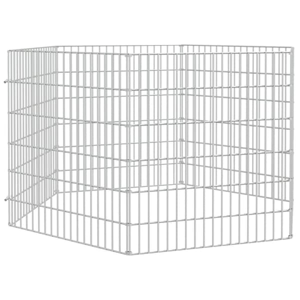 The Living Store 6-panels kaninbur 54x60 cm galvaniseret jern -  Huse & bure til små dyr