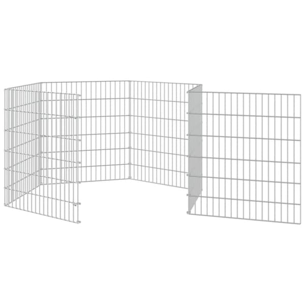 The Living Store 6-panels kaninbur 54x60 cm galvaniseret jern -  Huse & bure til små dyr
