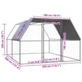Miniatyrbillede 6 af 6: The Living Store udendørs hønsegård 3x4x2 m galvaniseret stål -  Huse & bure til små dyr
