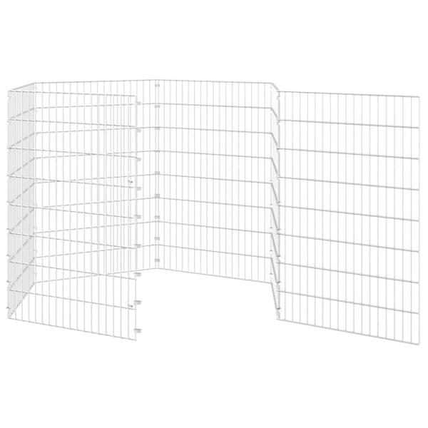 The Living Store 6-panels kaninbur 54x80 cm galvaniseret jern -  Huse & bure til små dyr