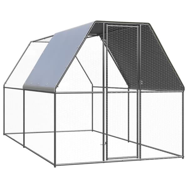 The Living Store Ulkotilan kanahäkki 2x4x2 m galvanoitu teräs -  Pieneläinten kopit & häkit