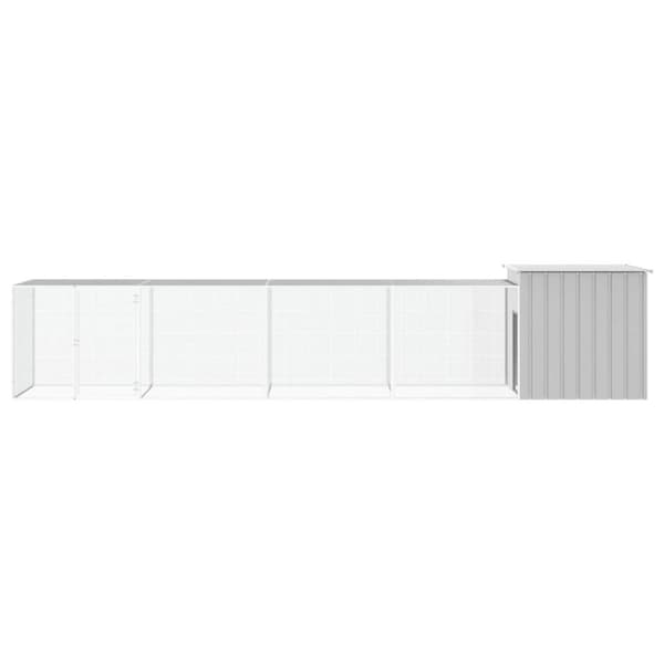 The Living Store hønsehus 500x91x100 cm galvaniseret stål grå -  Huse & bure til små dyr