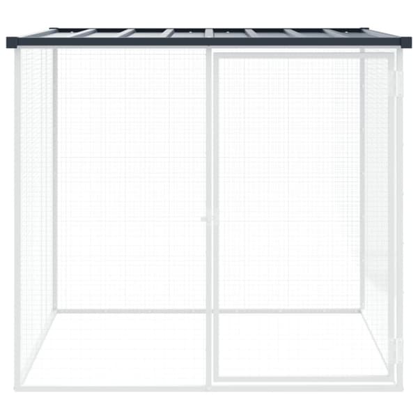 The Living Store Hönsbur med tak antracit 103x98x90 cm galvaniserat stål -  Smådjursburar