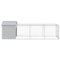 Miniatyrbillede 5 af 9: The Living Store hønsehus med løbegård 117x405x123 cm galvaniseret stål lysegrå -  Huse & bure til små dyr