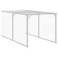 Miniatyrbillede 8 af 9: The Living Store hønsehus med løbegård 117x405x123 cm galvaniseret stål lysegrå -  Huse & bure til små dyr