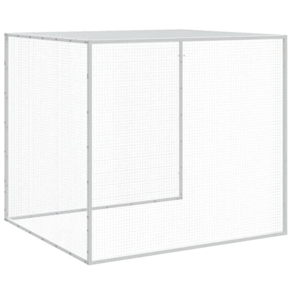 The Living Store Kanahäkki katolla antrasiitti 403x98x90 cm galvanoitu teräs -  Pieneläinten kopit & häkit
