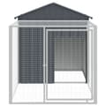 Miniatyrbillede 4 af 6: The Living Store hønsehus med løbegård 117x201x123 cm galvaniseret stål antracit -  Huse & bure til små dyr