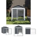 Miniatyrbillede 1 af 6: The Living Store hønsehus med løbegård 117x201x123 cm galvaniseret stål antracit -  Huse & bure til små dyr