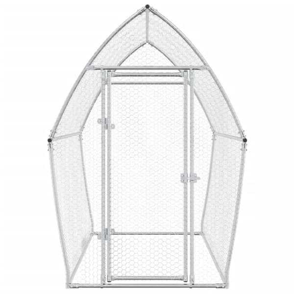 The Living Store Hönsbur silver 200x105x182 cm galvaniserat stål -  Smådjursburar