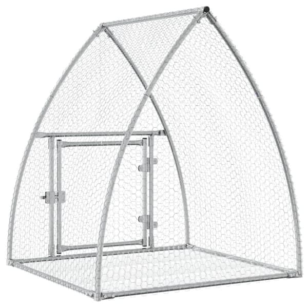 The Living Store kaninbur 100x105x120 cm galvaniseret stål sølvfarvet -  Huse & bure til små dyr