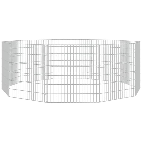 The Living Store 10-panels kaninbur 54x60 cm galvaniseret jern -  Huse & bure til små dyr