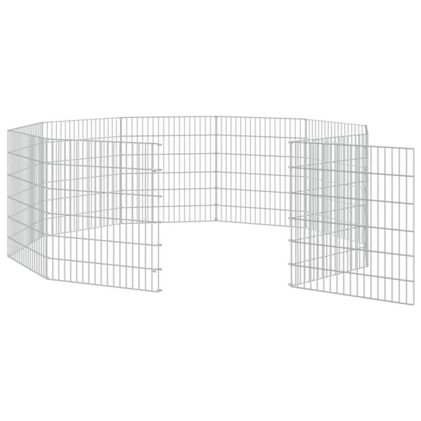 The Living Store 10-panels kaninbur 54x60 cm galvaniseret jern -  Huse & bure til små dyr