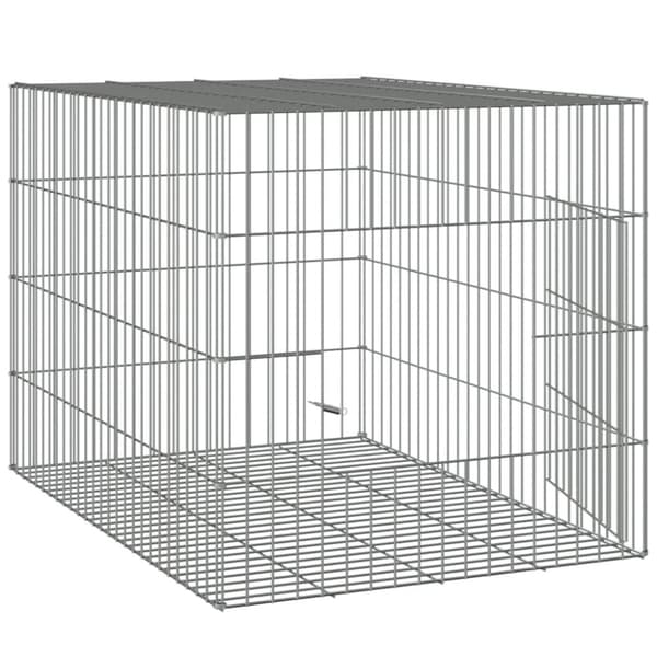 The Living Store kaninbur 78x54x54 cm galvaniseret jern -  Huse & bure til små dyr