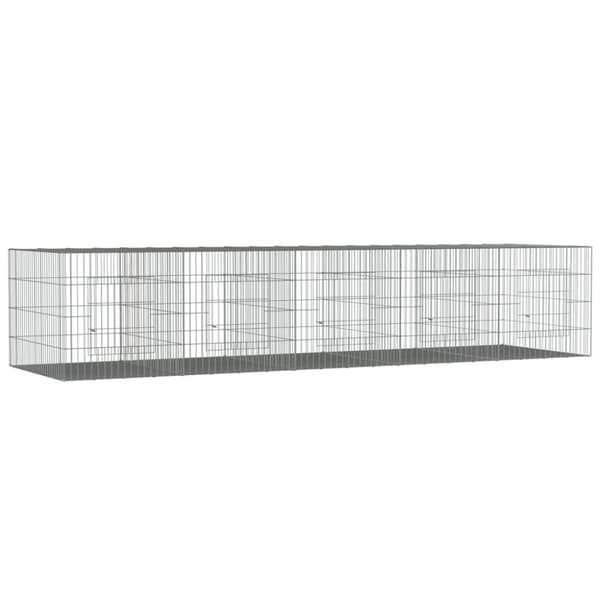 The Living Store 5-panels kaninbur 273x79x54 cm galvaniseret jern -  Huse & bure til små dyr
