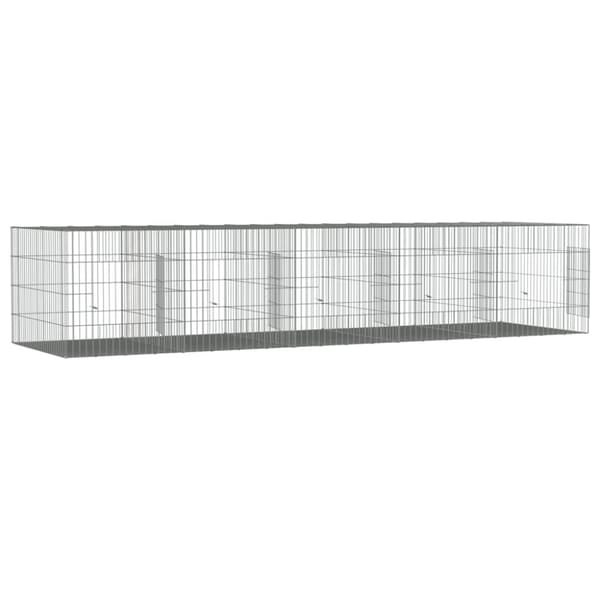 The Living Store 5-panels kaninbur 273x79x54 cm galvaniseret jern -  Huse & bure til små dyr