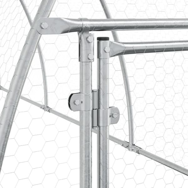 The Living Store kaninbur 300x105x120 cm galvaniseret stål sølvfarvet -  Huse & bure til små dyr