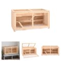Miniatyrbillede 1 af 10: The Living Store hamsterbur 89,5x45x45 cm massivt fyrretræ -  Huse & bure til små dyr