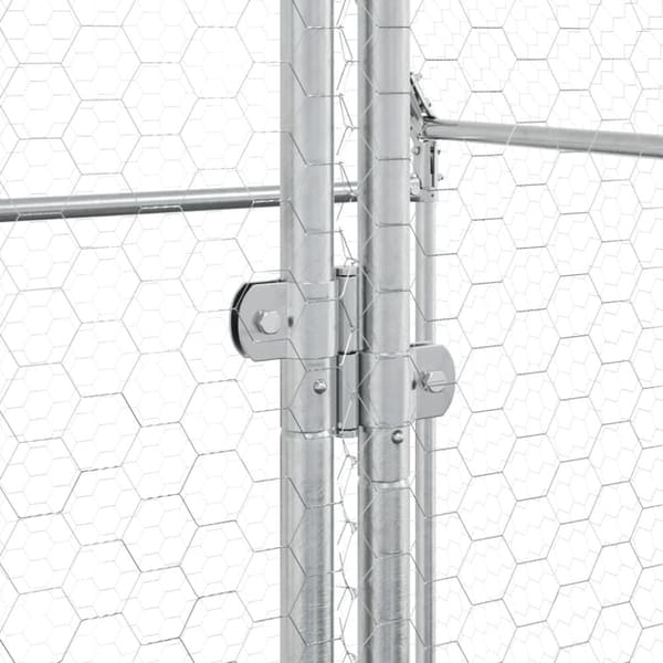 The Living Store Hönsbur silver 100x100x190 cm galvaniserat stål -  Smådjursburar