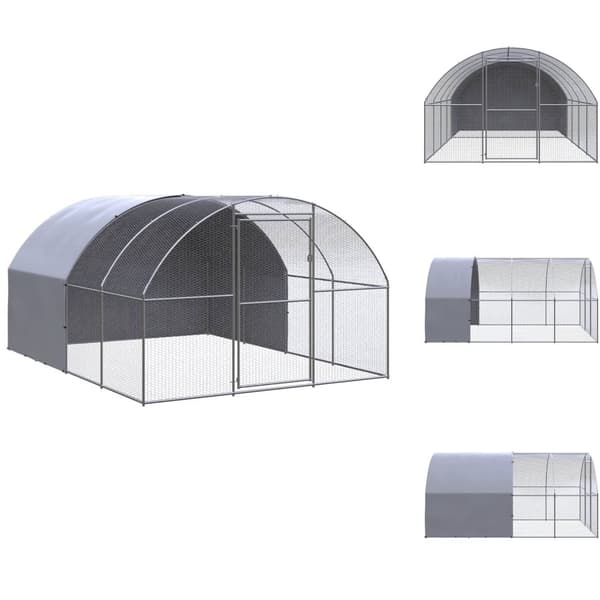 Huse & bure til små dyr - Living hønsehus 3x4x2 m galvaniseret stål