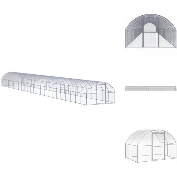 Huse & bure til små dyr - Living hønsehus 3x24x2 m galvaniseret stål