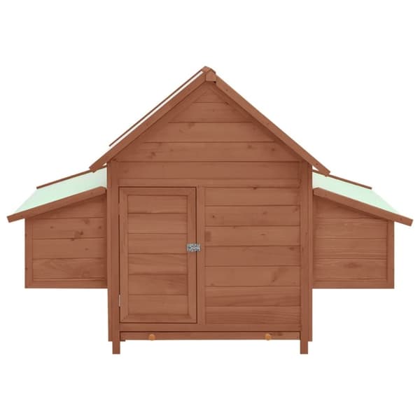 Smådjursburar - Living Hönshus mocka och vit 152x96x110 cm massivt granträ