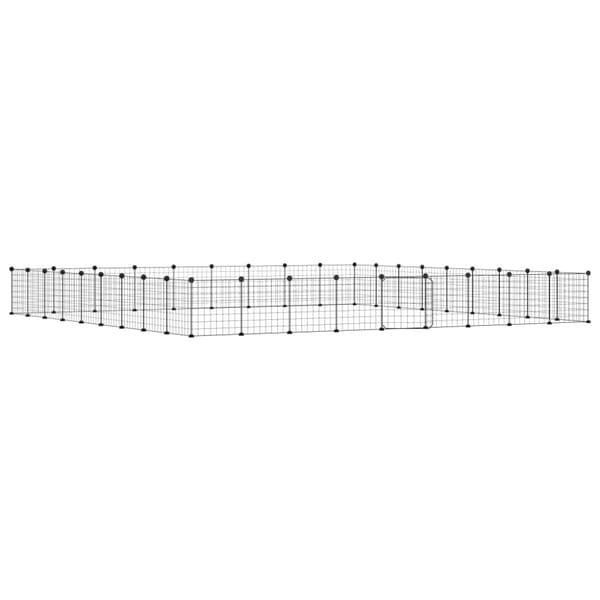 Huse & bure til små dyr - Living 36-panels kæledyrsindhegning med låge 35x35 cm stål sort