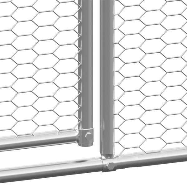 Pieneläinten kopit & häkit - Living Ulkotilan kanahäkki 3x8x2 m galvanoitu teräs