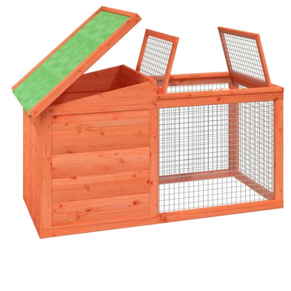 Pieneläinten kopit & häkit - Living Kaninkoppi ruskea 100,5x54x55 cm täysi mänty