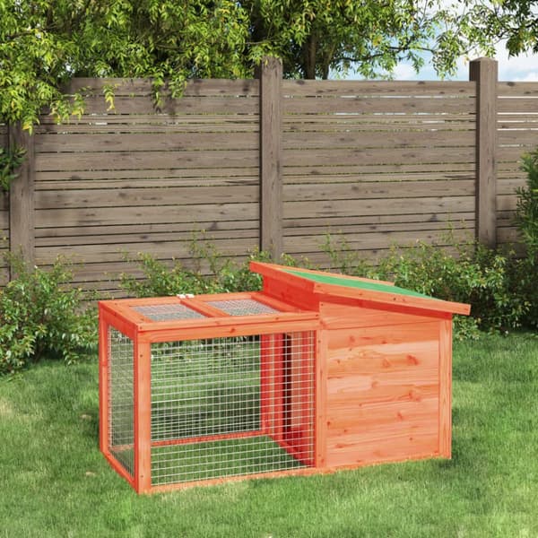 Pieneläinten kopit & häkit - Living Kaninkoppi ruskea 100,5x54x55 cm täysi mänty