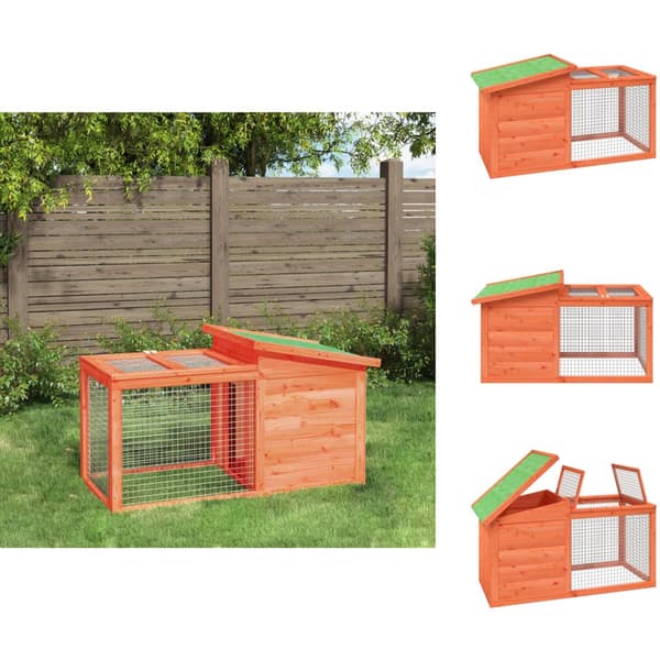 Pieneläinten kopit & häkit - Living Kaninkoppi ruskea 100,5x54x55 cm täysi mänty