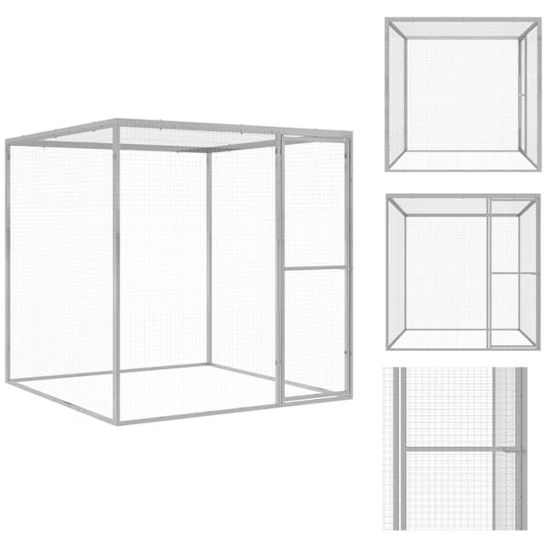 Pieneläinten kopit & häkit - Living Kissahäkki 1,5x1,5x1,5 m galvanoitu teräs