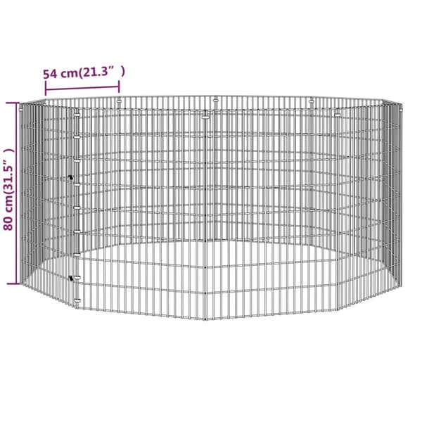 Huse & bure til små dyr - Living 10-panels kaninbur 54x80 cm galvaniseret jern