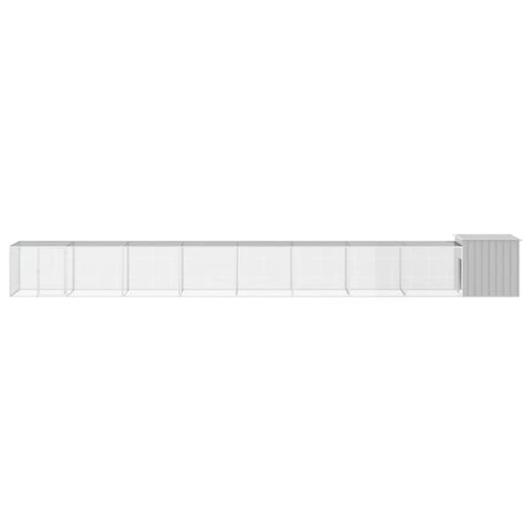 Huse & bure til små dyr - Living hønsehus 900x91x100 cm galvaniseret stål grå