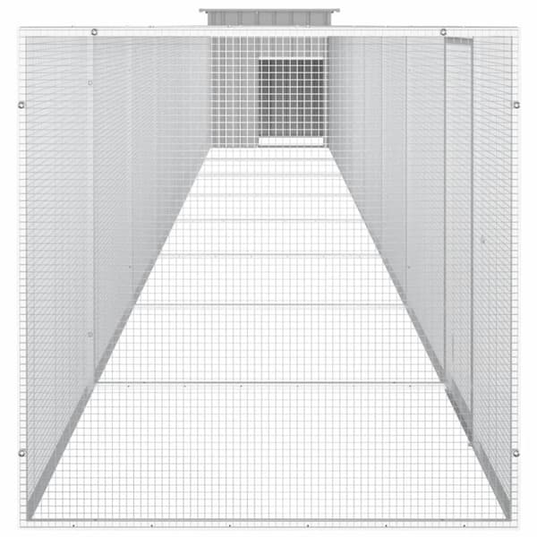 Huse & bure til små dyr - Living hønsehus 900x91x100 cm galvaniseret stål grå