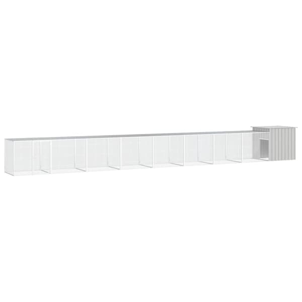 Huse & bure til små dyr - Living hønsehus 900x91x100 cm galvaniseret stål grå