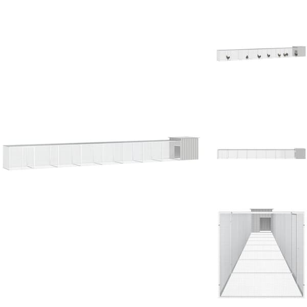 Huse & bure til små dyr - Living hønsehus 900x91x100 cm galvaniseret stål grå