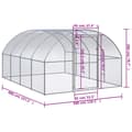 Pikkukuva 8 / 8: Pieneläinten kopit & häkit - Living Kanojen ulkohäkki 3x4x2 m galvanoitu teräs