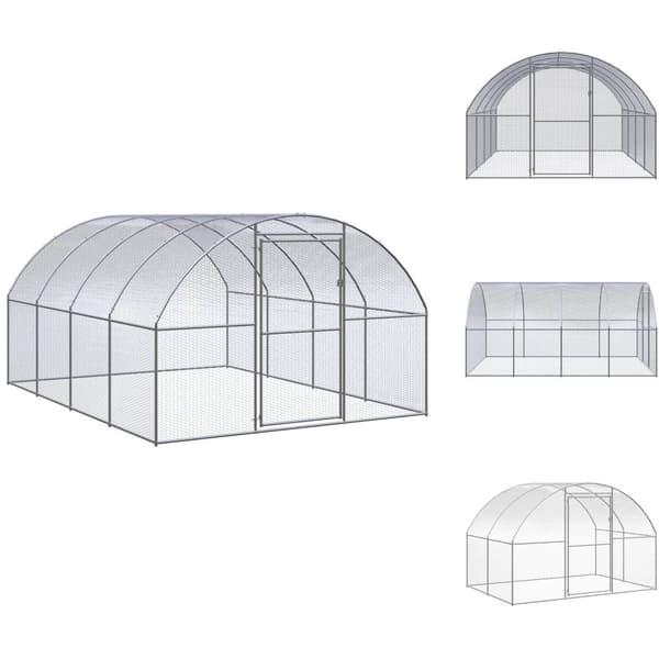 Pieneläinten kopit & häkit - Living Kanojen ulkohäkki 3x4x2 m galvanoitu teräs