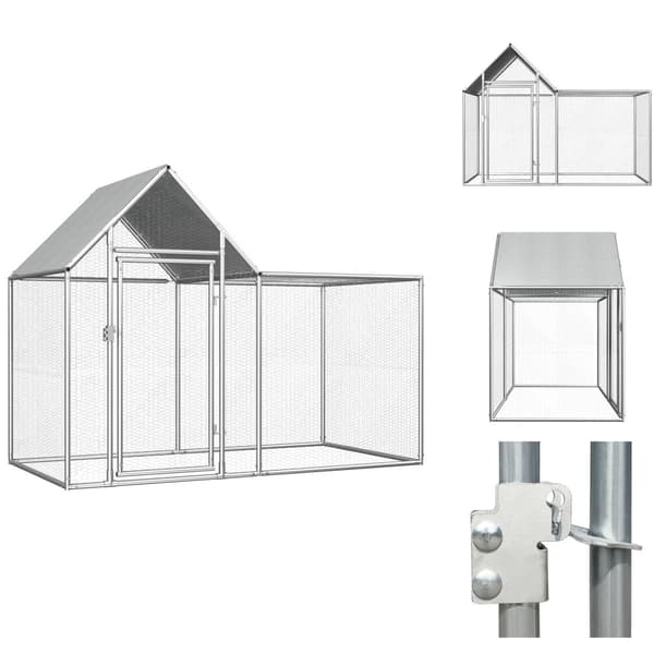 Huse & bure til små dyr - Living hønsegård 2x1x1,5 m galvaniseret stål