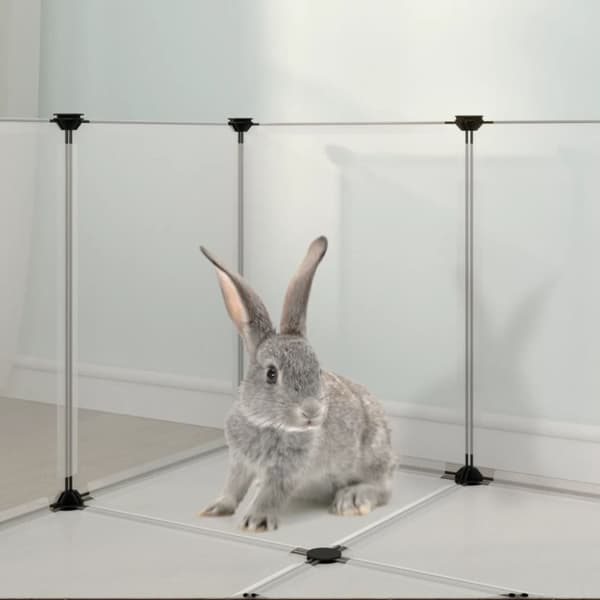Smådjursburar - Living Smådjursbur transparent 144x74x46,5 cm PP och stål