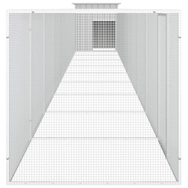 Huse & bure til små dyr - Living hønsehus 1000x91x100 cm galvaniseret stål grå