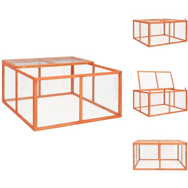 Huse & bure til små dyr - Living kaninbur 124x120x60 cm massivt fyrretræ