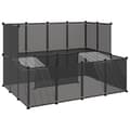 Pikkukuva 3 / 9: Pieneläinten kopit & häkit - Living Pieneläinhäkki musta 143x107x93 cm PP ja teräs