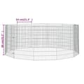 Miniatyrbillede 9 af 9: Huse & bure til små dyr - Living 12-panels kaninbur 54x80 cm galvaniseret jern