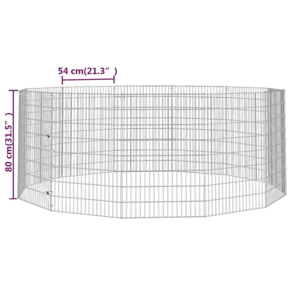 Huse & bure til små dyr - Living 12-panels kaninbur 54x80 cm galvaniseret jern