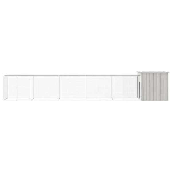 Huse & bure til små dyr - Living hønsehus 600x91x100 cm galvaniseret stål grå