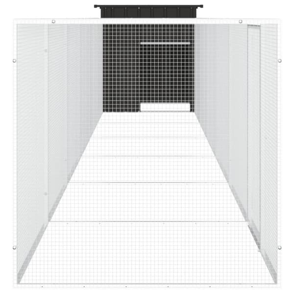 Huse & bure til små dyr - Living hønsegård 700x91x100 cm galvaniseret stål antracitgrå