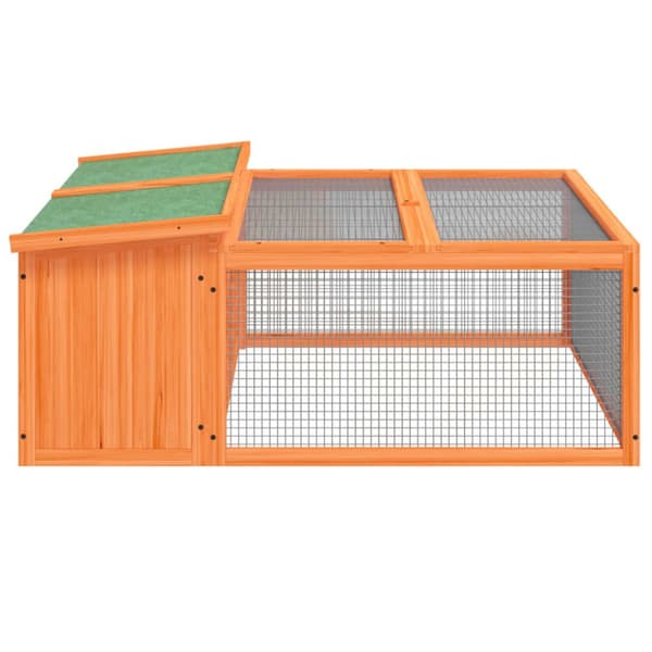 Huse & bure til små dyr - Living kaninbur 117,5x97x47,5 cm massivt fyrretræ brun