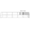 Miniatyrbillede 5 af 6: Huse & bure til små dyr - Living udendørs hønsegård 3x10x2 m galvaniseret stål
