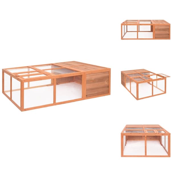 Huse & bure til små dyr - Living udendørs dyrebur 150x100x50 cm massivt grantræ